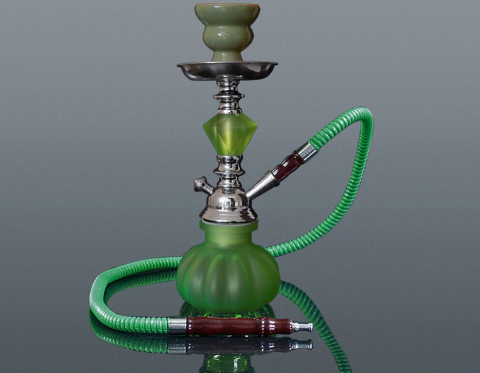 Hookah kisméretű Arab vízipipa - 1 csöves - zöld